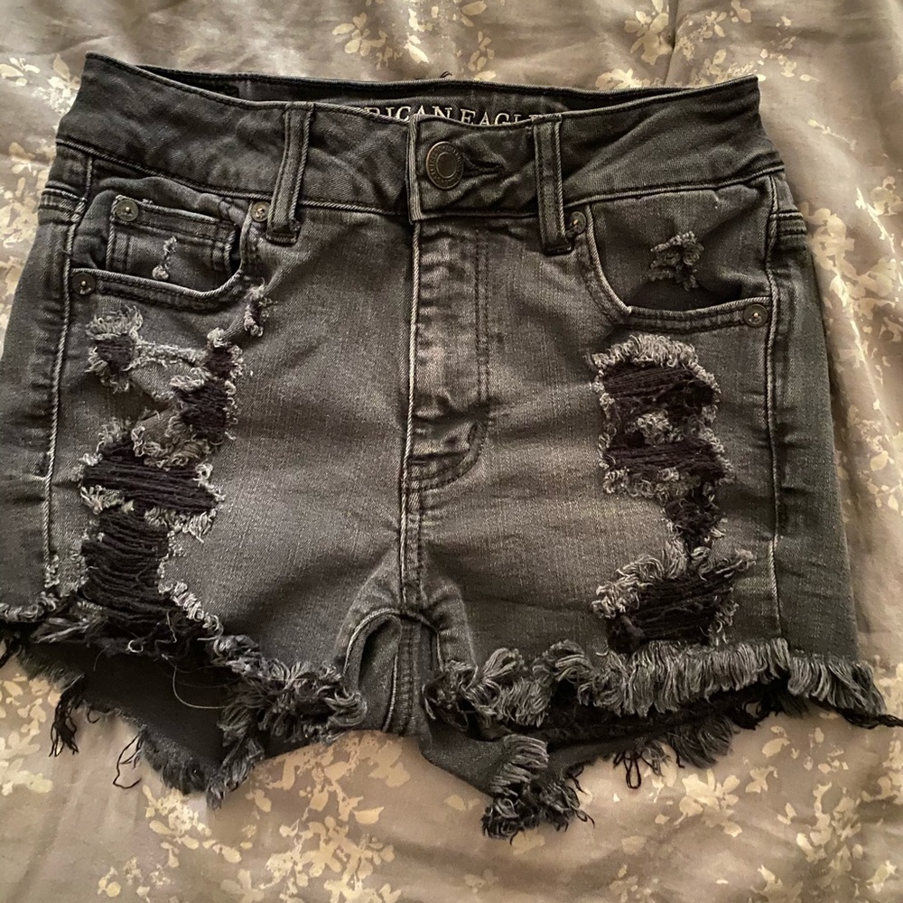 American Eagle Black High-Rise Shortie